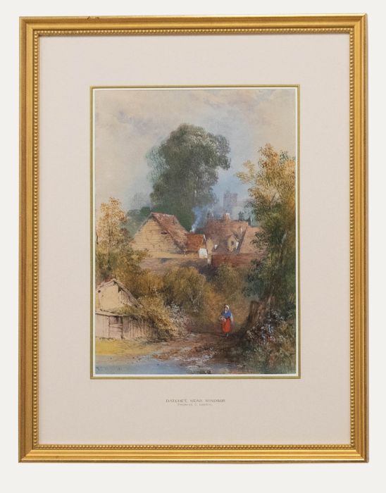 Thomas Colman Dibdin (1810-1893) - 1860 Watercolour, Datchet Near Windsor