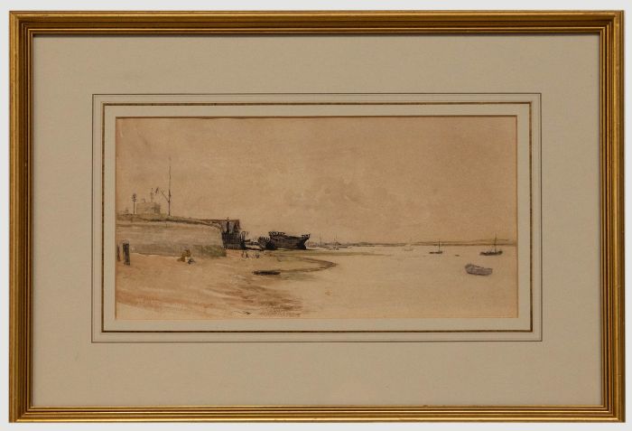 Follower of William Lionel Wyllie (1851-1931) - Watercolour, Gosport