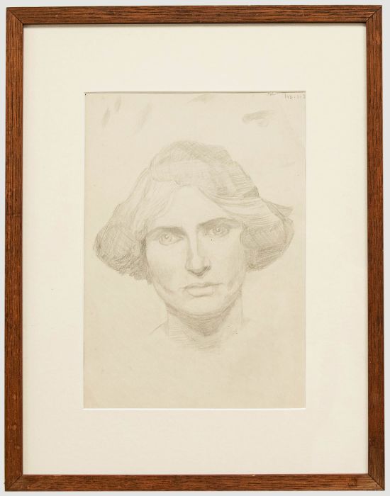 Lorna Bing (1897-1993) - 1920 Graphite Drawing, Woman with Short Cropped Hair