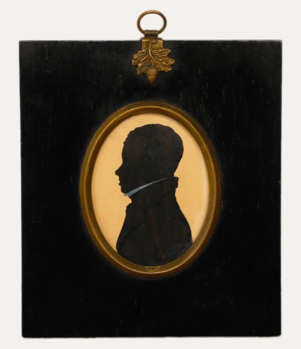 Mininature 19th Century Paper Cut - Silhouette of a Suited Boy