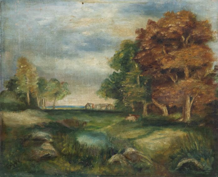 E. A. Webster - 19th Century Oil, Cattle in a Landscape