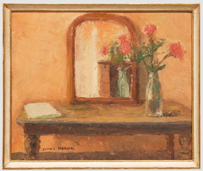 James Morgan - Framed 20th Century Oil, Still Life of Flowers