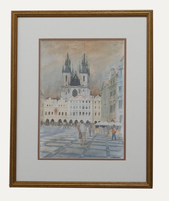 Patricia Thorman - Watercolour, Church of Our Lady before Týn, Prague