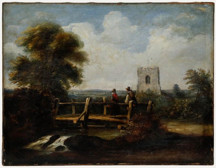 Frith - English School 19th Century Oil, Path to the Church