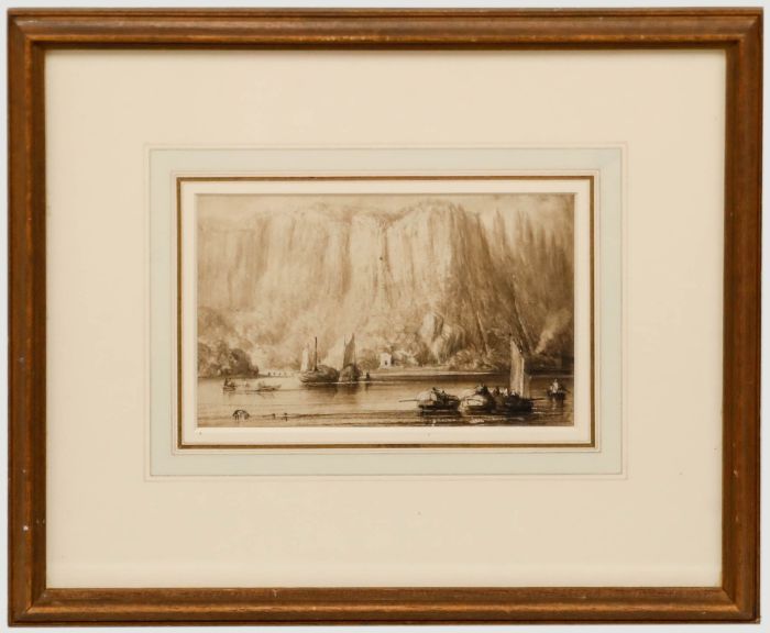19th Century Watercolour - Mountain Lake