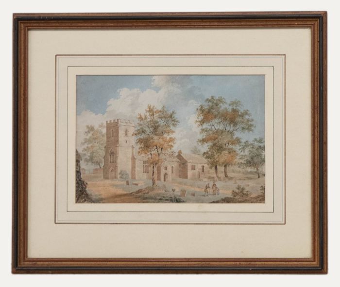 English School 19th Century Watercolour - Study of a Church