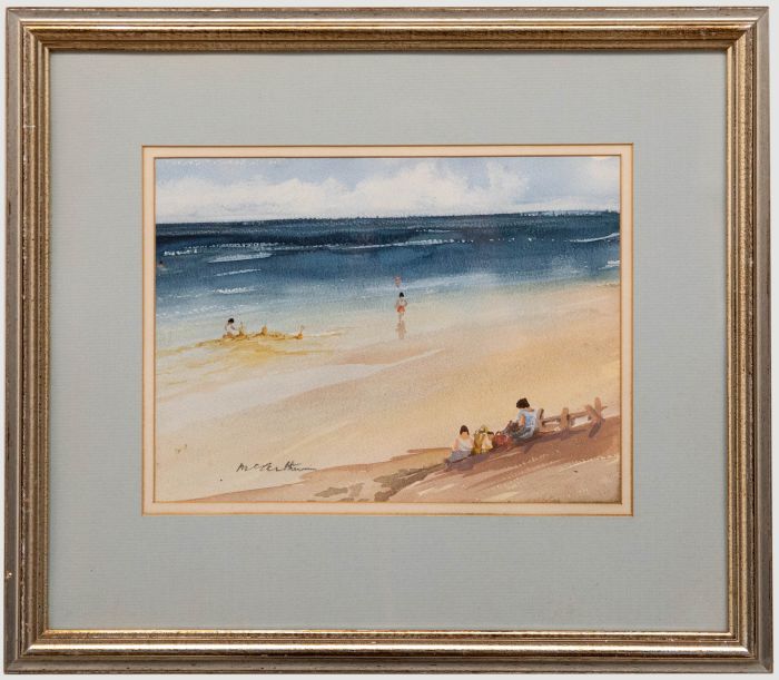 Tom McArthur - Framed Contemporary Watercolour, A Day By the Sea