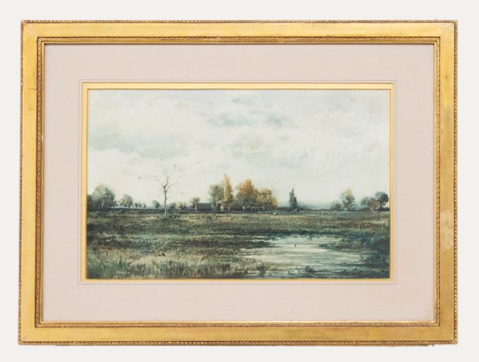 Albert Pollitt (1856-1926) - Framed 1889 Watercolour, A View of the Countryside