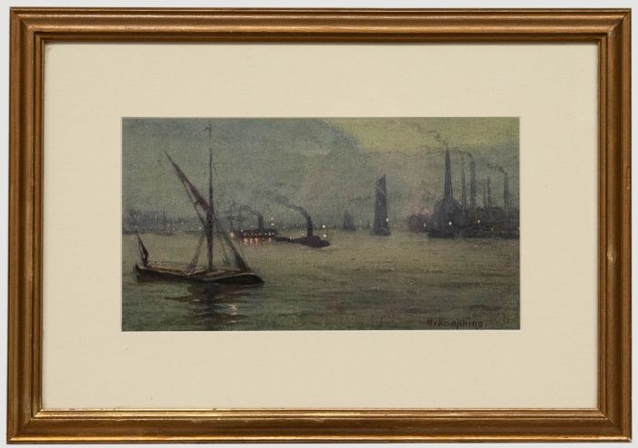 Margaret Helen Knapping - Early 20th Century Watercolour, Greenwich at Night