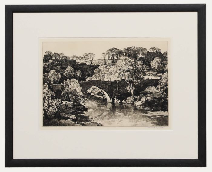 Leonard R. Squirrell RWS RI RE (1893-1979) - Framed Etching, Brig O'Balgownie