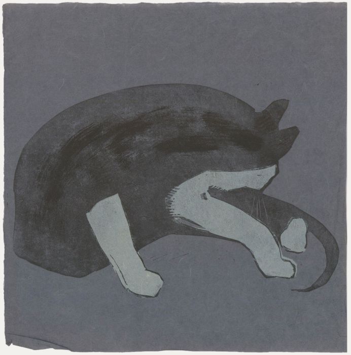 Percy Drake-Brookshaw (1907-1993) - 1971 Woodcut, Nine Lives 15