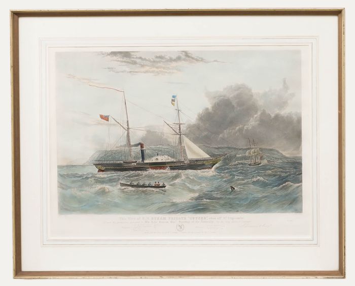 Charles Hunt After Knell - Framed Late 19th Century Engraving, H.M.S. Geyser