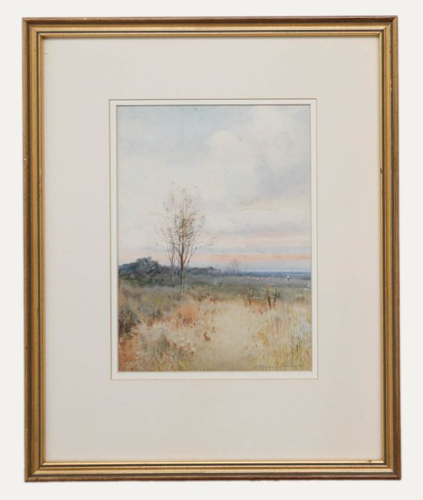 John Reginald Goodman (1870-1962) - Framed Watercolour, A Shepherd and his Flock