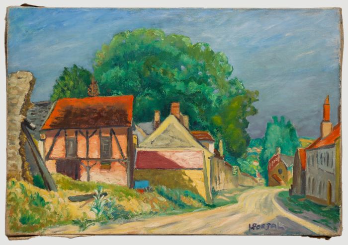 Henry Portal (1890-1982) - Mid 20th Century Oil, The Village Road