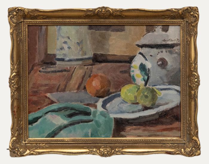 Bertrand Py (1895-1973) - Framed Oil, Still Life with Citrus Fruits
