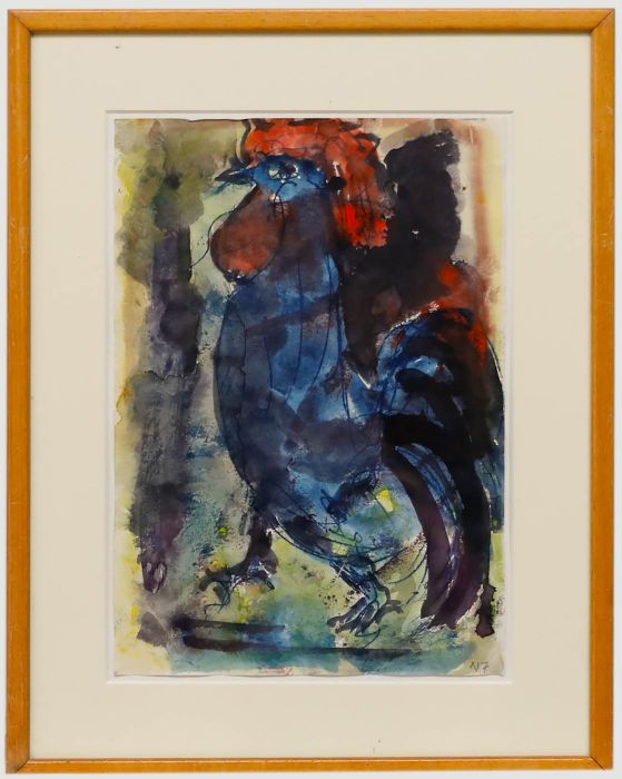 Nan Frankel (1929-2021) - Early 20th Century Watercolour, Cockerel