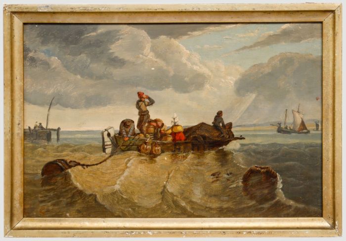 Attrib. George Clarkson Stanfield (1828-1878) - 19th Century Oil, Mooring