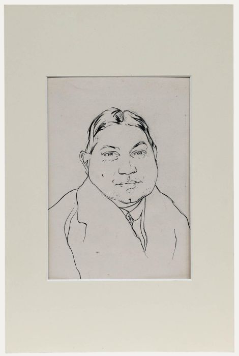 Belgian School Early 20th Century Pen and Ink Drawing - Portrait of a Gentleman