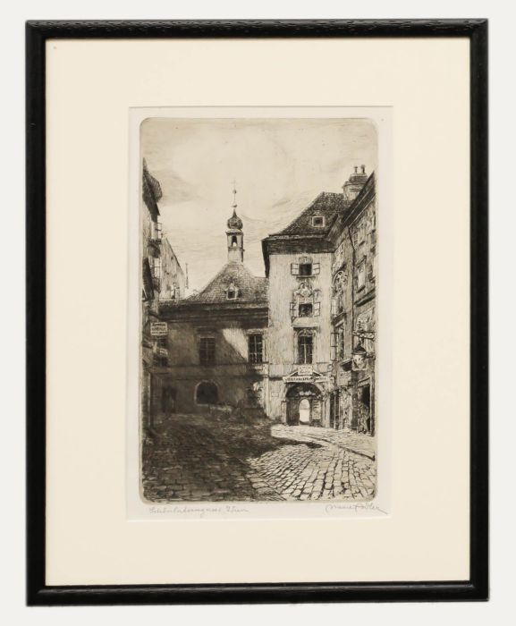 Marie Adler (1863-1947) - Framed Early 20th Century Etching, Old Vienna