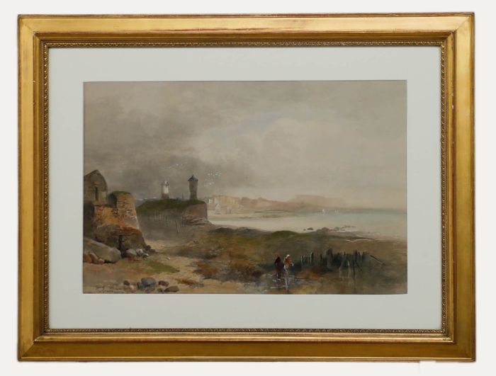 James Vivien de Fleury (1847-1902) - Watercolour, St Servan, Brittany