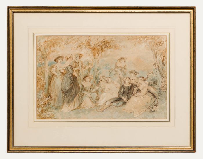 19th Century Watercolour - The Summer Party