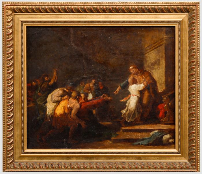 Continental School 19th Century Oil - The Prodigal Son