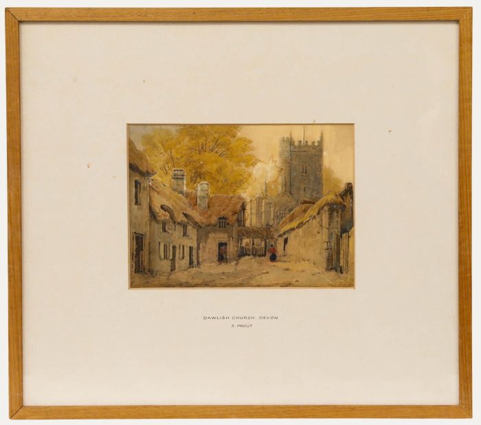 Manner of Samuel Prout OWS (1783-1852) - Framed Watercolour, Dawlish Church