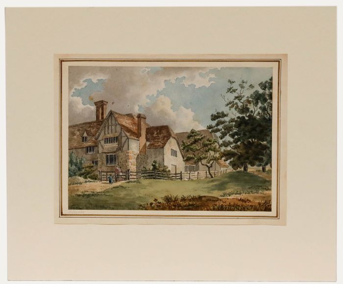 B. Hucke - Mid 19th Century Watercolour, Manor Farm