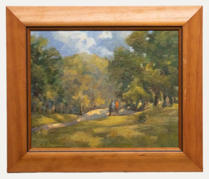 June Bevan (b.1927) - 20th Century Oil, To The Woods, Bramhall Park