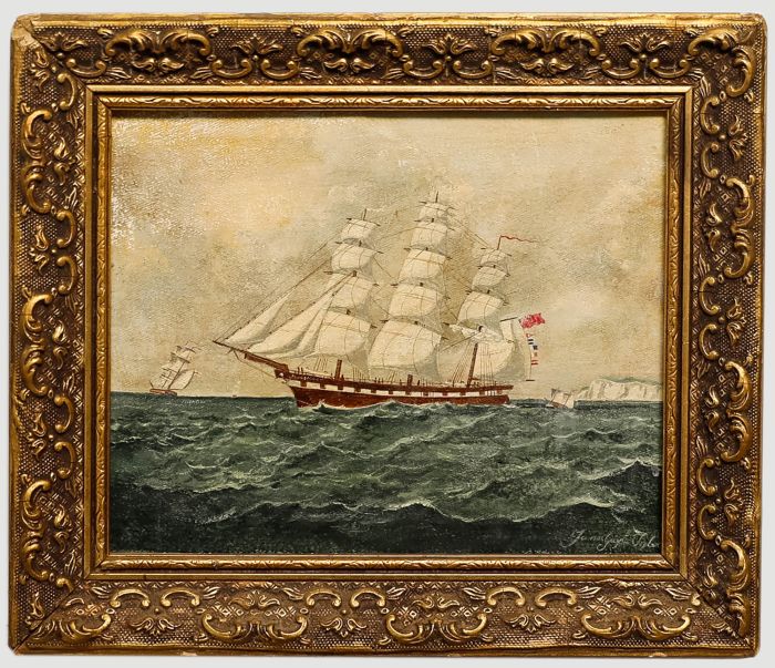 Manner of James Gayle Tyler - Mid 20th Century Oil, Blue Jacket Clearing Dover