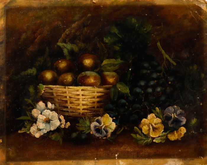 Follower of Evelyn Chester (1875-1929) - For Restoration Oil, Fruit in a Basket
