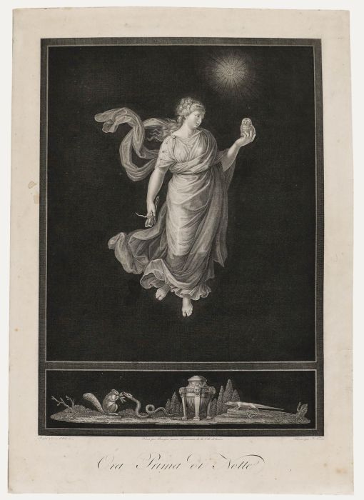Raphael - Italian Early 19th Century Engraving, Ora Prima di Notte