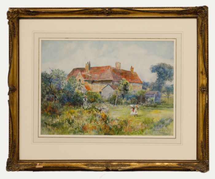 Edward Renard A.R.C.A (1854-1915) - Watercolour, The Farmhouse