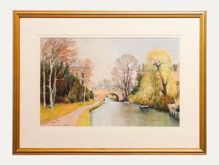 George Cutter - Framed 20th Century Pastel, View of the Kennet & Avon Canal