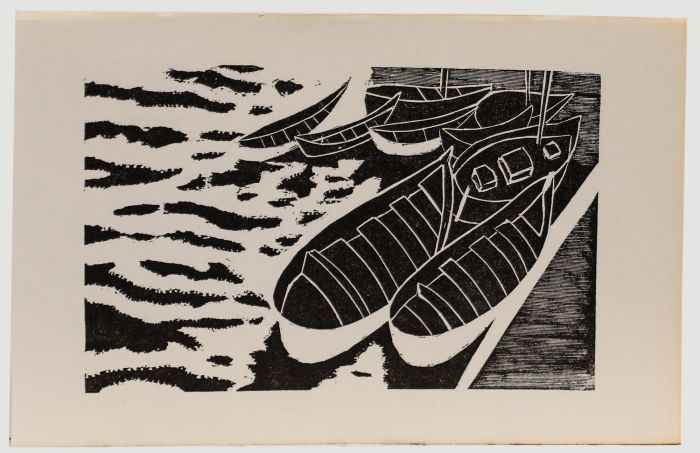 Albert Masri (1927-2020) - 20th Century Woodcut, Moored
