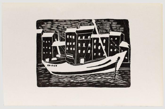 Albert Masri (1927-2020) - Mid 20th Century Woodcut, Honfleur