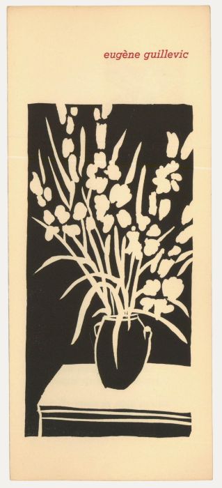 Albert Masri (1927-2020) - Mid 20th Century Woodcut, A Poem by Eugène Guillevic