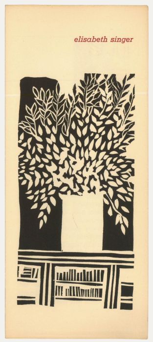 Albert Masri (1927-2020) - Mid 20th Century Woodcut, A Poem by Elisabeth Singer