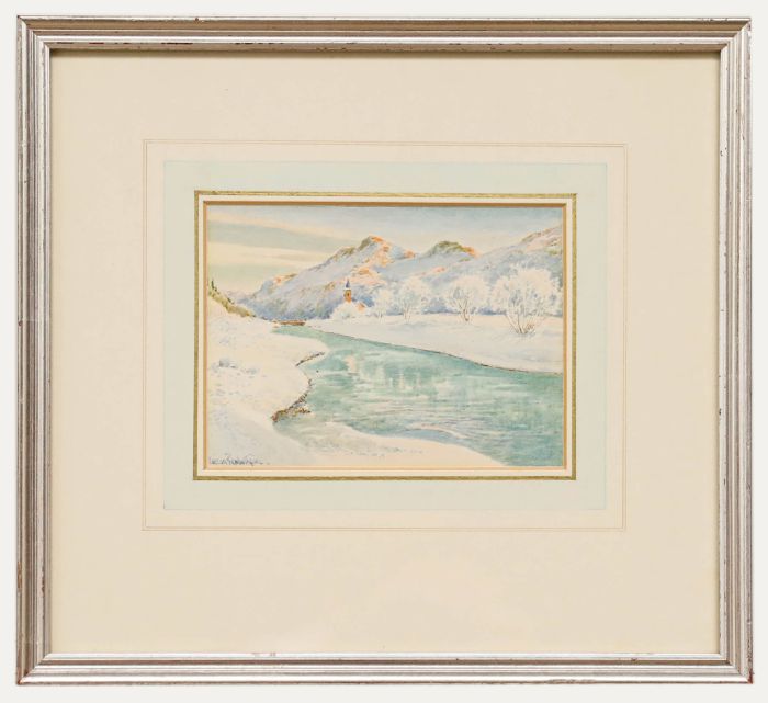 Leopold Leeson Rowbotham (1889-1977) - Framed Watercolour, Sils Baselgia