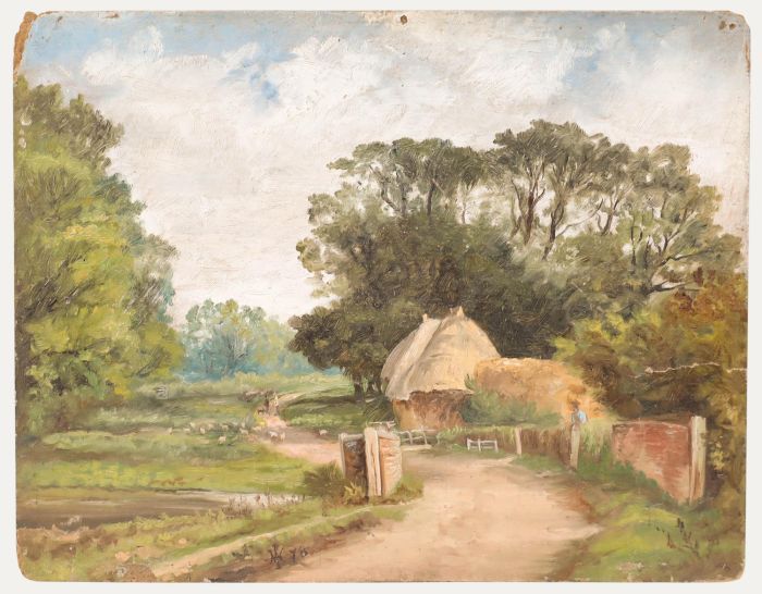 M.J. Sturge - 1878 Oil, Worsted Green