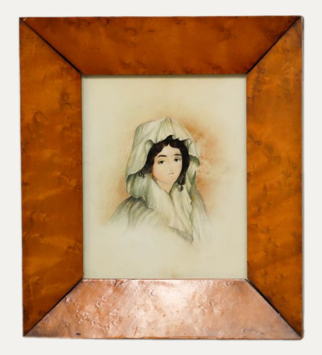 19th Century Watercolour - Portrait of an Italian Woman