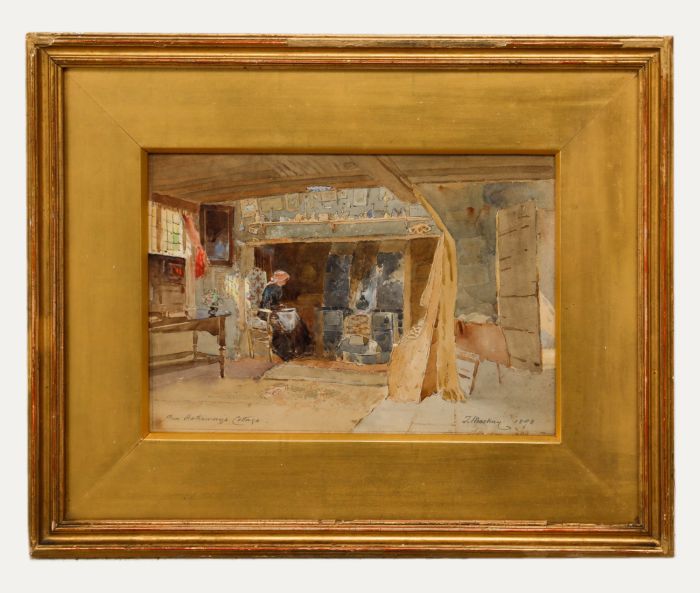 James Millar Mackay (1863-1936)  - 1890 Watercolour, Anne Hathaway's Cottage