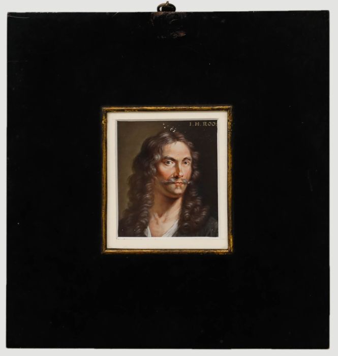 Miniature  19th Century Oil - Portrait of I. H. Roos