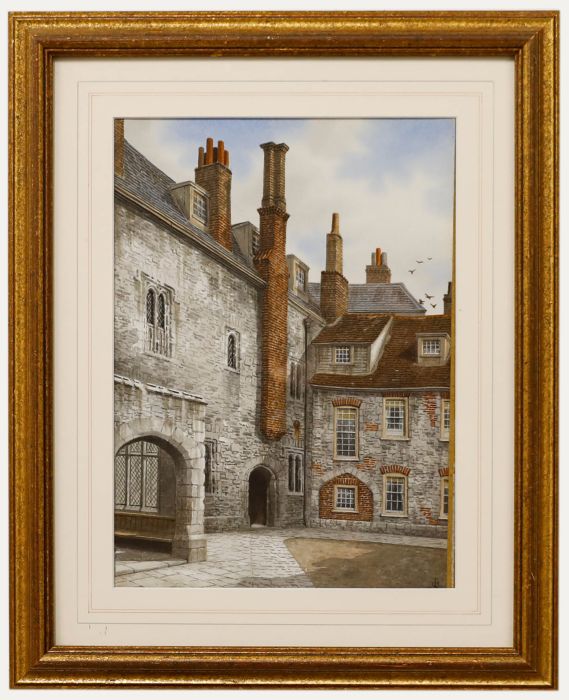 James Lawson Stewart (1841-1929) - Early 20th Century Watercolour, The Courtyard