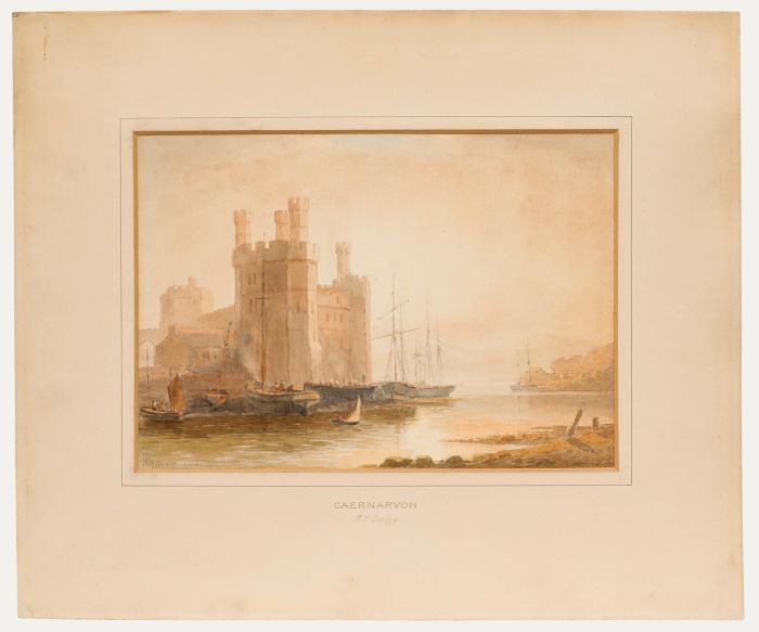 R.H. Bailey - 1920 Watercolour, Caernarfon Castle