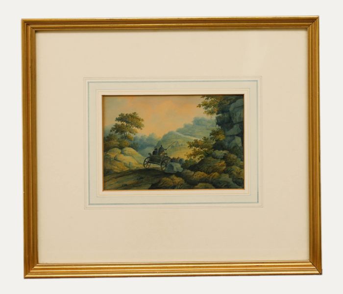 English School Early 19th Century Watercolour - Cart on a Country Road