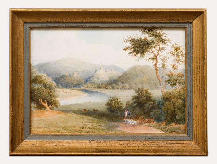 Attrib. George Reynolds Gill (1827-1904) - Watercolour, Droving Sheep 