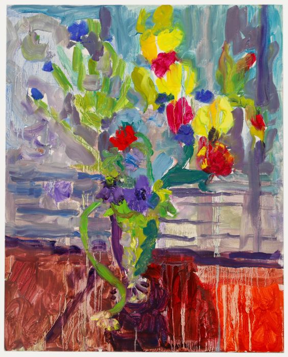 Annelise Firth (b.1961) - Contemporary Oil, A Vase of Garden Flowers