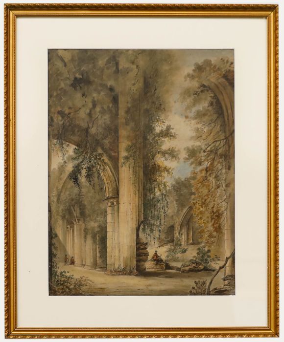 Francis Love  - 1801 Watercolour, The Abbey Ruins