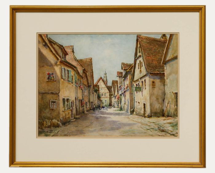 Tom Clough (1867-1943) - Early 20th Century Watercolour, The Village in June